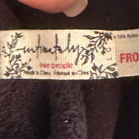 Free People Jumpsuit Womens Large Black cutoff Harem Drop Crotch Intimately FP - Picture 6 of 8